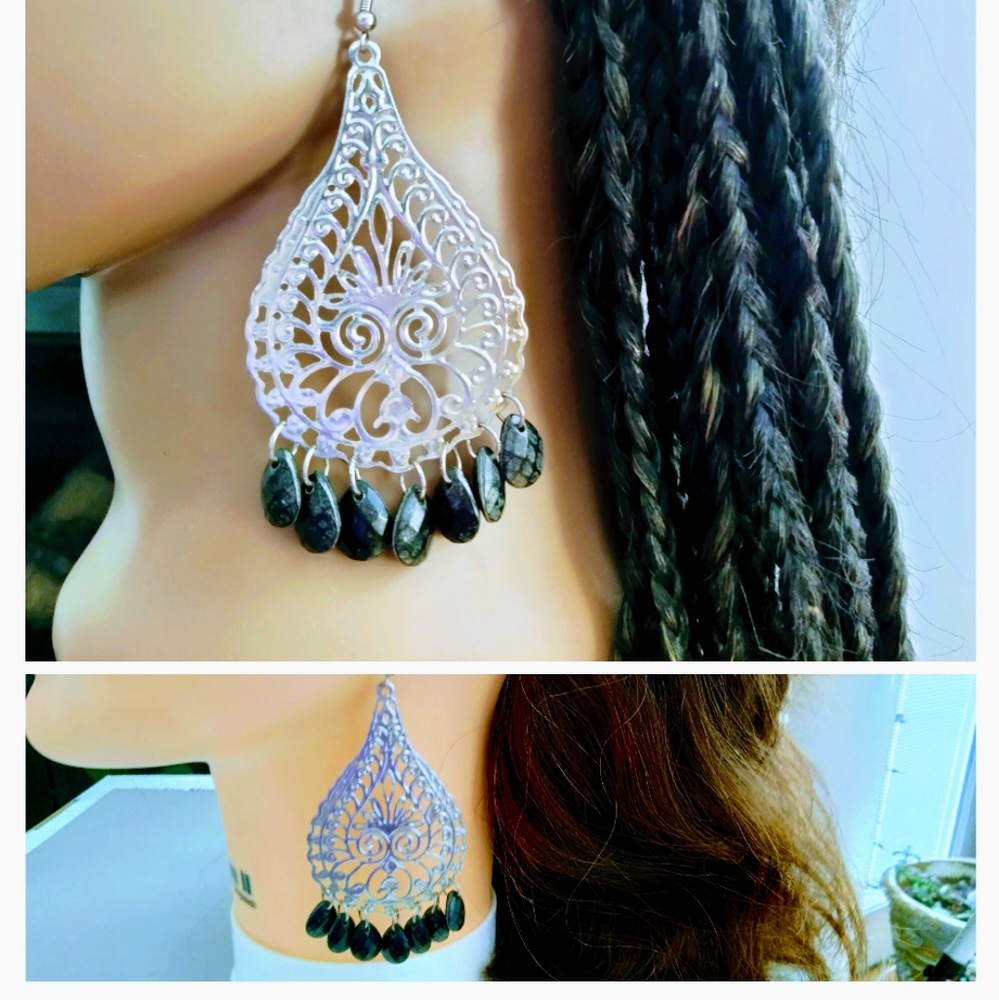 Silver Tear Drop Earrings